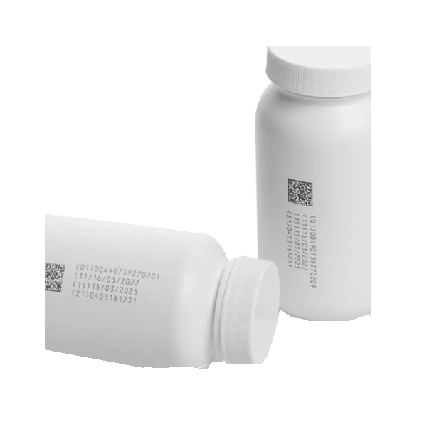 UV Laser print Pharmaceuticals white bottle1