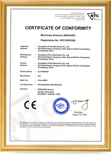 CE Certificate